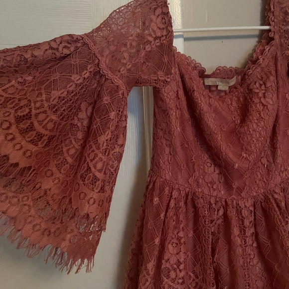 Anthropologie Champagne & Strawberries Lace Corset Vintage style Dress - Picture 2 of 9